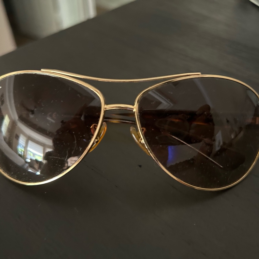 Gold Aviator Sunglasses